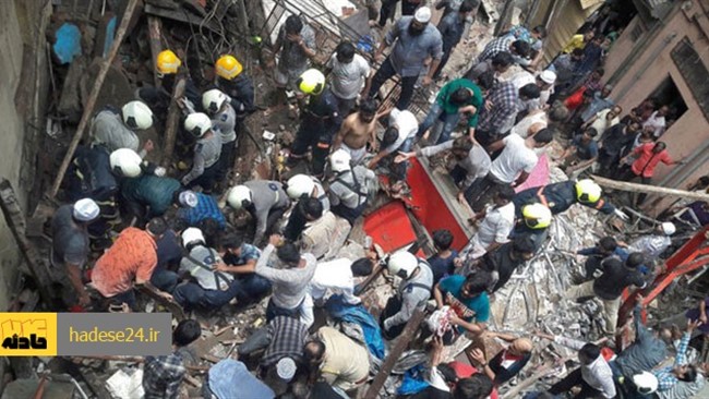 ریزش ساختمانی چهار طبقه در بخش دونگری شهر بمبئی هند تاکنون منجر به گرفتار شدن بیش از ۴۰ نفر زیر آوار شده است.