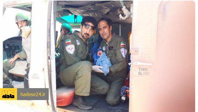 دکتر صابری رییس اورژانس کرمان از تولد نوزاد پسر در بالگرد اورژانس هوایی خبر داد.