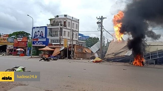 در پی انفجار یک کامیون تانکر بنزین در شمال غربی کامبوج ۱۳ نفر زخمی شدند.