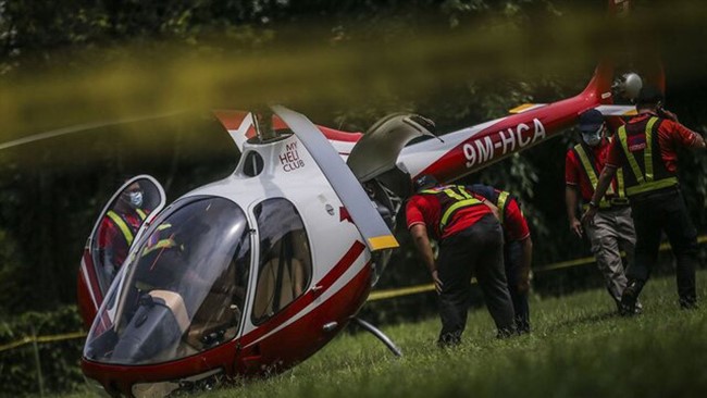 بر اثر برخورد دو فروند بالگرد در آسمان مالزی دو نفر جان خود را از دست دادند