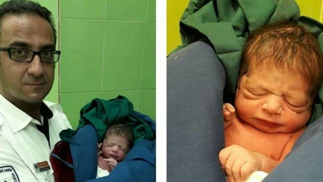 نوزاد عجول شاهرودی قبل از انتقال مادرش به بیمارستان در منزل متولد شد.