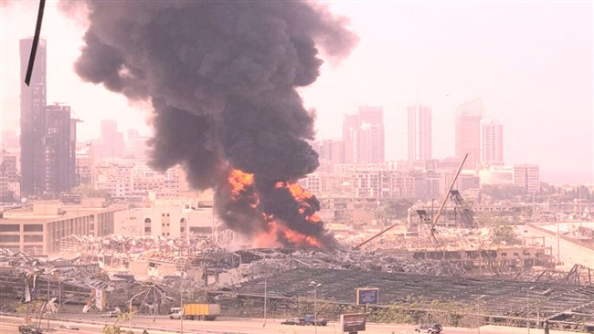 شبکه خبری اسکای نیوز امروز (پنجشنبه) با انتشار تصاویری از وقوع آتش سوزی بزرگ در بیروت خبر داد.