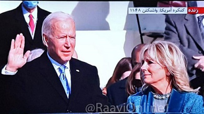 رئیس جمهور منتخب آمریکا جو بایدن به تریبون کنگره آمریکا رفت، جایی که مراسم تحلیف وی انجام خواهد شد.