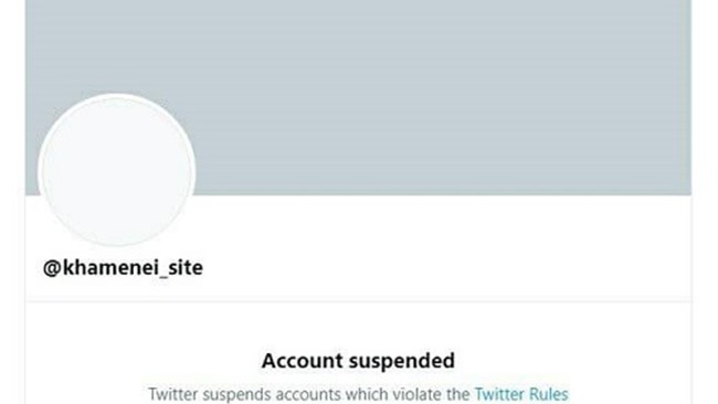 توئیتر حساب یکی از سایت های مرتبط با آیت الله خامنه ای به آدرس khamenei_site@  را مسدود کرد.