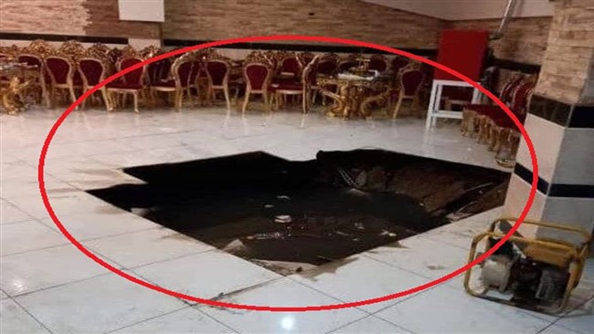 فرو نشست ناگهانی زمین یک تالار عروسی در استان گیلان، حادثه ساز شد.