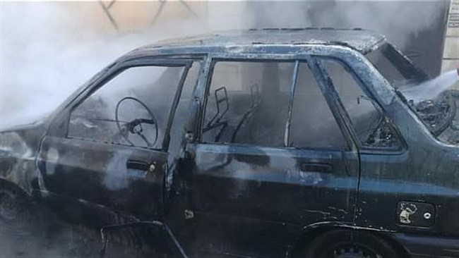 آتش سوزی خودروی سواری در محله غنی آباد بامداد امروز با تلاش آتش نشانان مهار و خاموش شد.