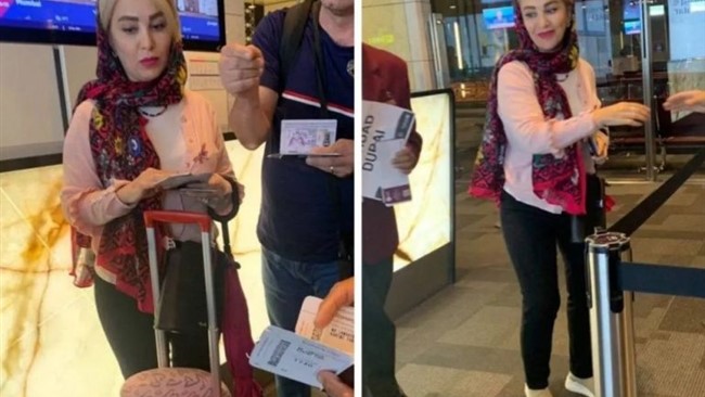 تصویر ژیلا صادقی با پوشش آزاد در فرودگاه دبی در بازگشت از آمریکا، با حمله تند مجتبی پوربخش مجری اخراجی صدا و سیما همراه شد و انتقاداتی را هم برانگیخت.